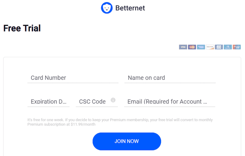 Betternet VPN免费试用