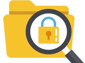 डेटा गोपनीयता सुरक्षा वेक्टर छवि
